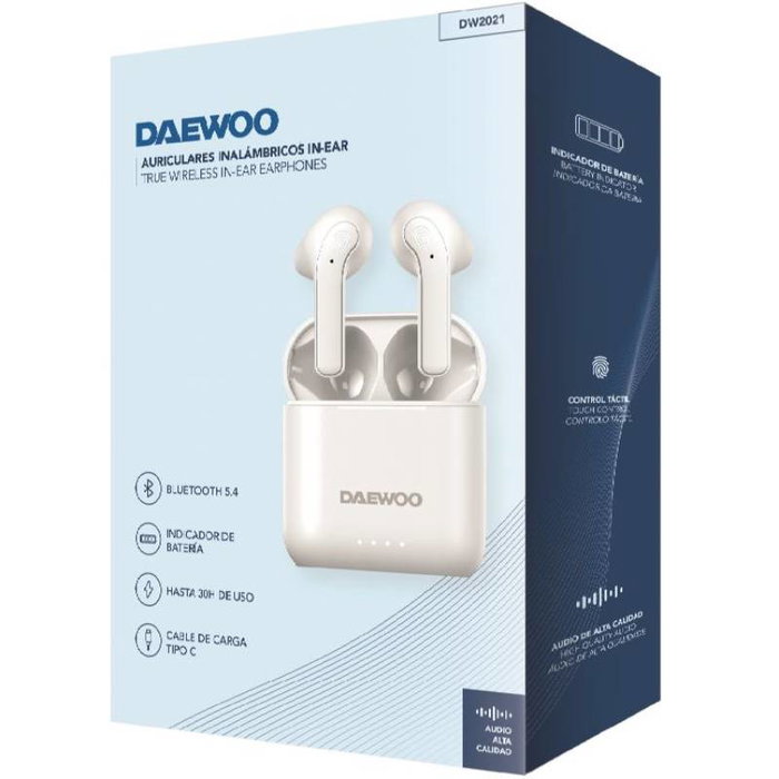 Daewoo DW2021 Auriculares TWS Bluetooth 5.4 Blanco